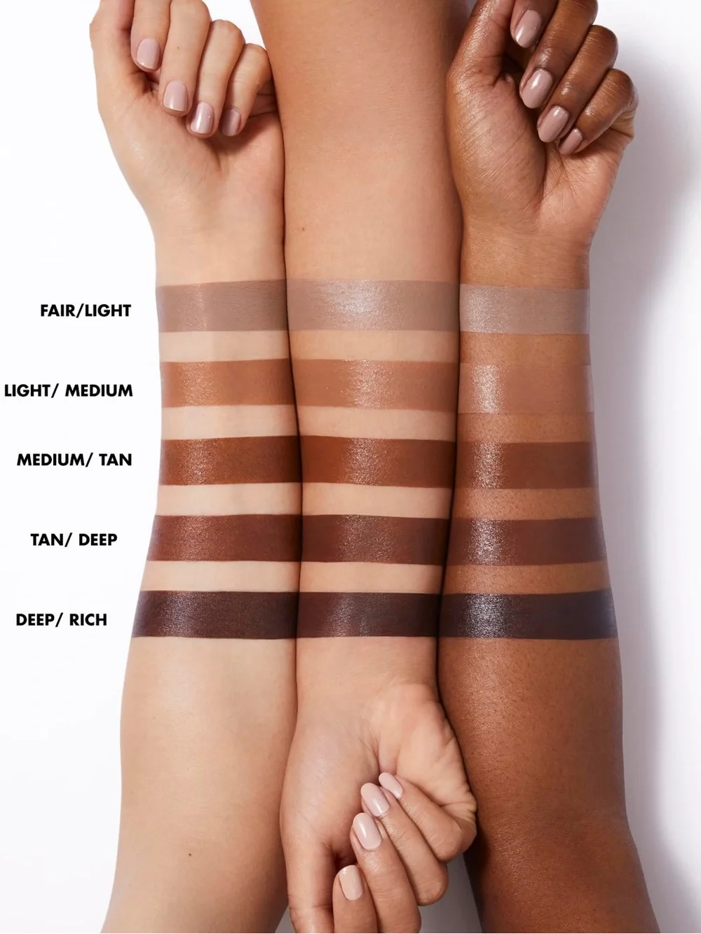 ELF Halo Glow Cream Blush, Contour & Highlighter Trio - Brown, Pink, Gold